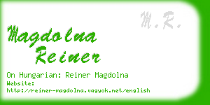magdolna reiner business card